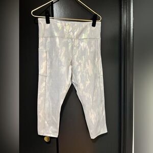 ZYIA Silver metallic camo leggings